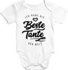 Kurzarm Baby Body Ich habe die beste Tante der Welt Spruch Produktbild-Vorschau 1