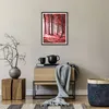 Gerahmtes Poster - Schwarzer Rahmen - Wald Rot Bäume - Produktbild-Vorschau 7