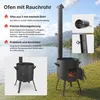 Utschak Ø36cm 2mm Stahl Feuerofen mit Abzugsrohr Produktbild-Vorschau 5