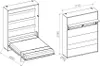 Wandklappbett Bed Concept 160x200 Schrankbett Vertikal Produktbild-Vorschau 3