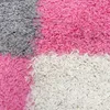 Tapis Shaggy multicolore rose, gris et crème pour le salon Voir les images du produit 4