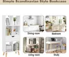 EUGAD Bücherregal, Aufbewahrungsregal, aus MDF, 6 Fächer, Produktbild-Vorschau 6