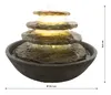 Dehner Zimmerbrunnen Hoku, Brunnen mit LED Beleuchtung, ca. Produktbild-Vorschau 3