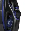 A close-up view of the controls on a black and blue iron. Produktbild-Vorschau