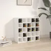 vidaXL Weinschrank Weiß 56 x 25 x 56 cm Massivholz Kiefer Produktbild-Vorschau 2