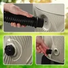 Collage of images showing how to connect a hose to a rain barrel and how to attach a tap. Produktbild-Vorschau