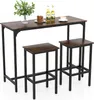 A bar table and two bar stools are set up against a white background. Podgląd zdjęcia produktu