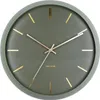 A round wall clock with a green face and gold hour markers and hands. Anteprima dell’immagine prodotto
