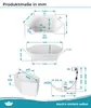 Calmwaters® Sechseck Badewanne Komplettset 190x90 cm mit Produktbild-Vorschau 5