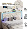 Łóżko podwójne 140 x 190 cm, schowek, zagłówek z półkami, Podgląd zdjęcia produktu 6