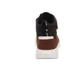 The back view of a brown and black high-top sneaker. Produktbild-Vorschau