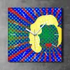 Coloray Uhr auf Leinwand 30x30 cm Wand Uhr Dekoration Produktbild-Vorschau 2