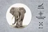MuchoWow® Mauspad Mousepad Tiere - Elefant - Grau 30x30 cm Produktbild-Vorschau 2