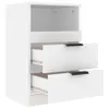 vidaXL Tables de chevet 2 pcs. Blanc Bois composite - Voir les images du produit 13