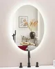 BELIANI Nástenné zrkadlo s LED svetlom strieborné 60 x 80 Náhľad obrázku produktu 2