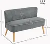 Sofa dwuosobowa HOMCOM, mała sofa dwuosobowa z wykończeniem Podgląd zdjęcia produktu 3