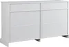 A white dresser or sideboard with six drawers, presented from a side-angle. Anteprima dell’immagine prodotto