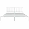 vidaXL Cadre de lit avec tête de lit en métal blanc 183x213 Voir les images du produit 5