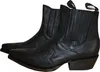 Herren Damen Western Cowboy Biker Leder Stiefelette Boots Produktbild-Vorschau 2
