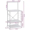 vidaXL Półka pod kuchenkę mikrofalową biała 60x39,6x123 cm Podgląd zdjęcia produktu 8