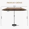 COSTWAY Doppelsonnenschirm 400x200cm mit Ständer und Produktbild-Vorschau 7