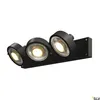 A black triple spotlight fixture against a white background. Podgląd zdjęcia produktu