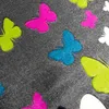 Farbenfoher Kinderzimmer-Schmetterlingsteppich in grau Produktbild-Vorschau 3