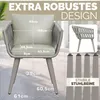 tillvex® Gartenstuhl 2er Set Wetterfest mit Armlehne | Produktbild-Vorschau 2