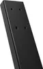 A close-up, angled view of a black metal handrail bracket with pre-drilled holes. Podgląd zdjęcia produktu