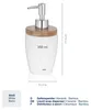 Kela Zeepdispenser Natura, keramiek, wit, bamboe, 17,5 cm Productafbeelding-voorbeeld 1