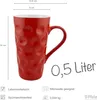 Dubbetasse rot 0,5 L ohne Aufdruck (durchgedubbt) - XXL Produktbild-Vorschau 3