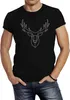 Herren T-Shirt Hirsch Polygon Geweih Geometrisch Formen Produktbild-Vorschau 1