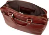 An open brown leather briefcase is shown from a slightly elevated angle against a white background. Produktbild-Vorschau