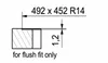A technical drawing showing dimensions and installation instructions for a sink. Náhled obrázku produktu