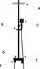 A black shower system with a rain showerhead and handheld showerhead, shown against a white background. Produktbild-Vorschau