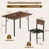 COSTWAY 5 TLG. Essgruppe, Esstisch mit 4 Stühlen, Produktbild-Vorschau 5