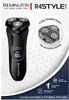 A Remington R4STYLE electric shaver is shown with a close-up of its stubble styling attachment. Voir les images du produit
