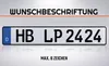 1 Stück 52x11cm Kennzeichen Wunkschkennzeichen DIN- PKW LKW Produktbild-Vorschau 6