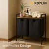 Roxlin Wäschekorb mit 2 Fächern – Wäschesammler mit Deckel Produktbild-Vorschau 5