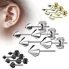 Ohrstecker Spikes Ohrringe Edelstahl Silber 5 mm Produktbild-Vorschau 2