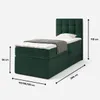 NORDELO Boxspringbett INCANTO 100x200 cm Grün Komplett-Set Produktbild-Vorschau 5