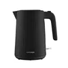 A black electric kettle with a ribbed design is shown against a white background. Náhled obrázku produktu