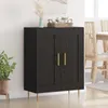 vidaXL Credenza look rovere nero 69,5 x 34 x 90 cm Anteprima dell’immagine prodotto 1