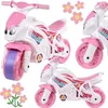 Moto scooter rosa e bianco in plastica in borsa 35x53x74cm Anteprima dell’immagine prodotto 1