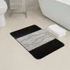 Badteppich Schwarz-Grau - Badezimmer Teppich Rutschfest & Produktbild-Vorschau 4