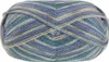 A ball of yarn with multiple colored stripes. Produktbild-Vorschau