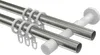 Interdeco Gardinenstange / Vorhangstange Edelstahl-Optik / Produktbild-Vorschau 3