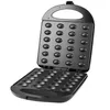 An open black electric nut maker with multiple molds for baking. Voir les images du produit