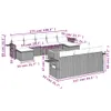 11-tlg. Garten-Sofagarnitur mit Kissen Schwarz Poly Rattan Produktbild-Vorschau 9