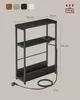 A diagram of a narrow side table with dimensions and features. Náhled obrázku produktu
